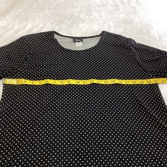 Vtg Y2K Jostar Black White Polka Dot Blouse Retro Rockabilly Whimsigoth XL - Picture 5 of 7